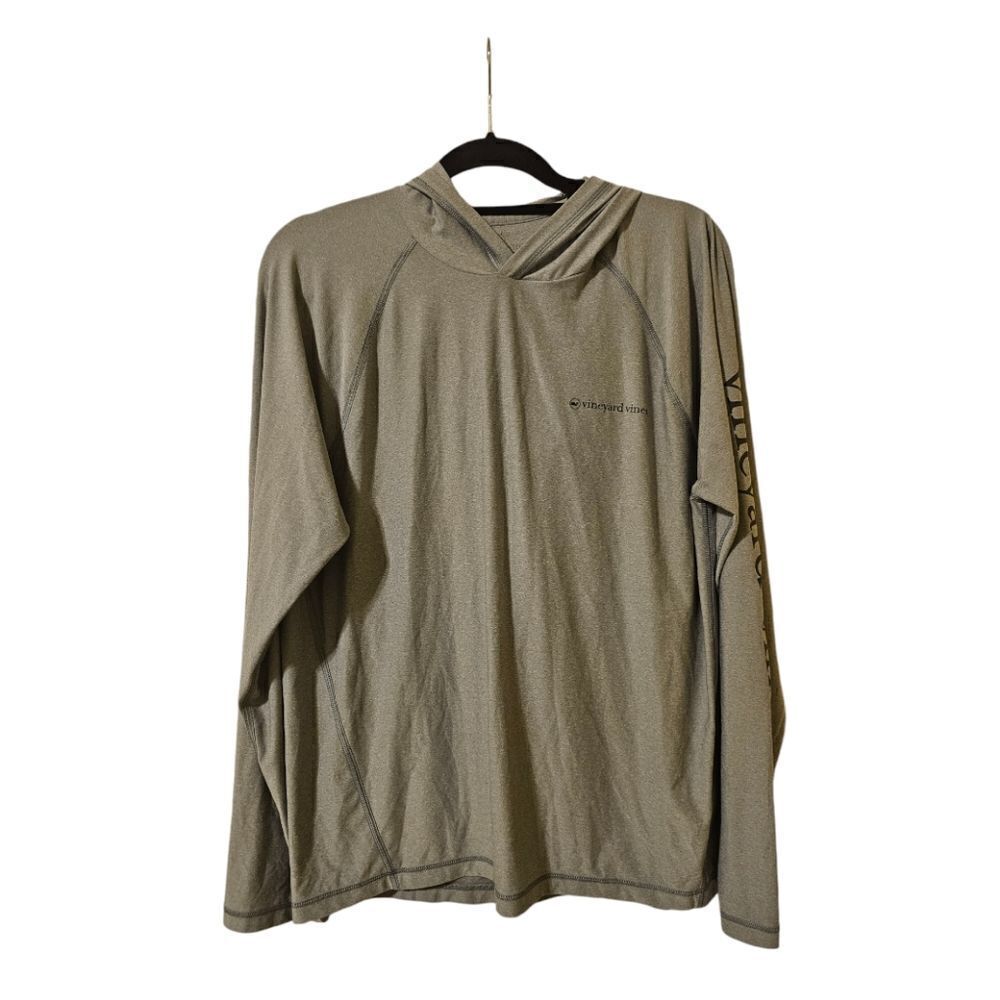 VINEYARD VINES Performance Gray Swordfish Flag Hoodie - Size Medium‎